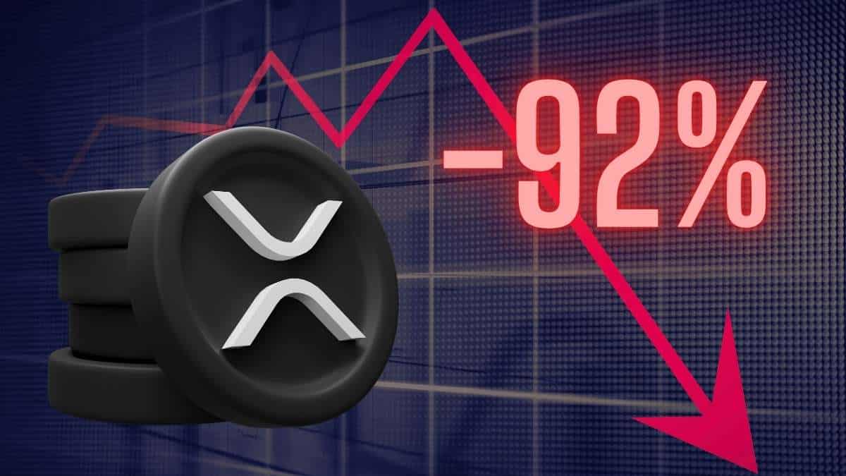 XRP zalicza 92% spadek kluczowego wskaźnika. Kurs zareaguje z opóźnieniem?