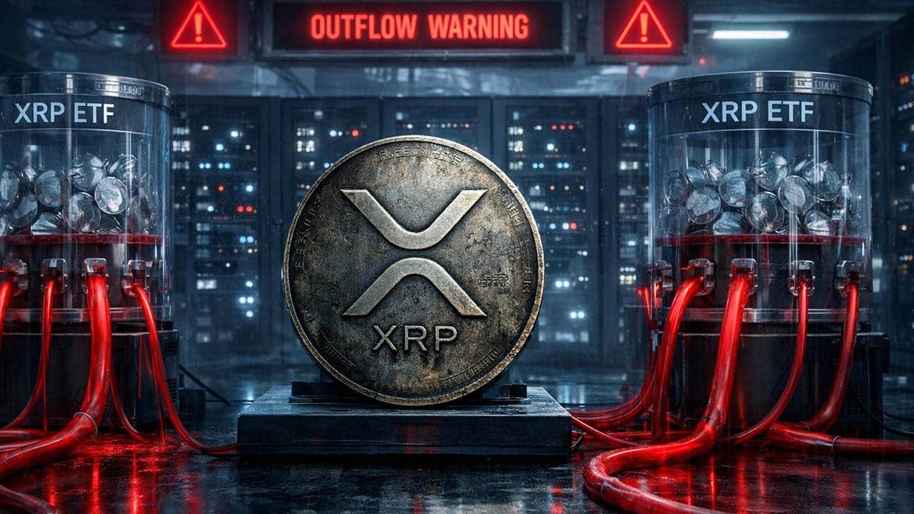 Spadek ceny XRP wyzwala pierwsze w historii odpływy z funduszy XRP ETF w USA