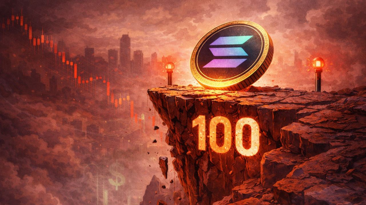 Solana na krawędzi. Kurs walczy o 100 dolarów, analitycy ostrzegają przed głębszym tąpnięciem
