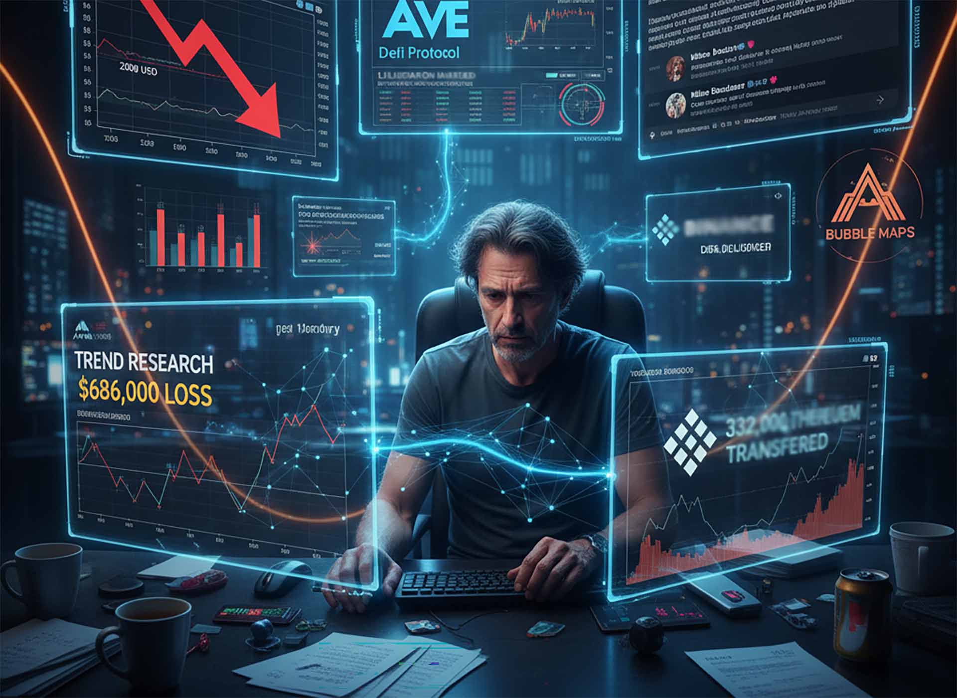 Piekło na rynku kryptowalut. 686 000 000 USD wyparowało z portfela jednego gracza