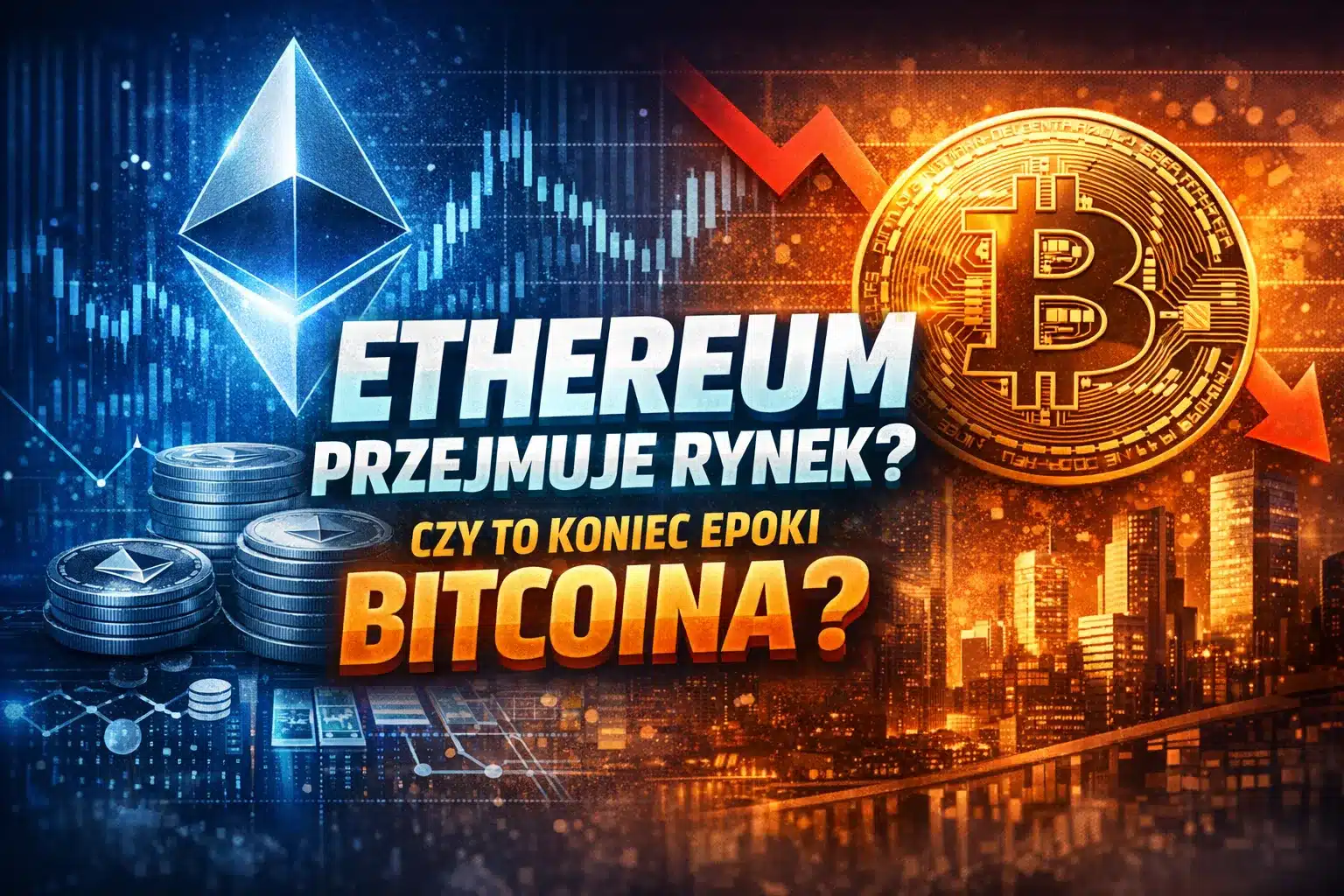 Instytucje wybiorą Ethereum zamiast Bitcoina? Dywergencja może przełożyć się na kursy