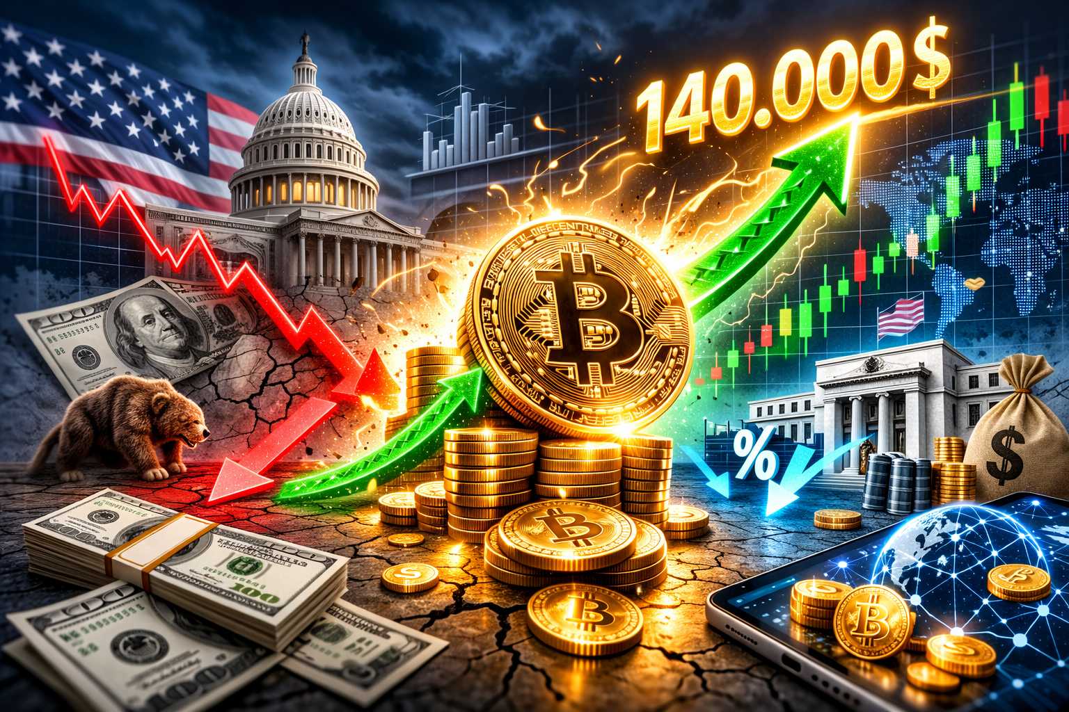 „Banana zone” wciąż możliwe? Kurs może jeszcze wystrzelić do 140 000$