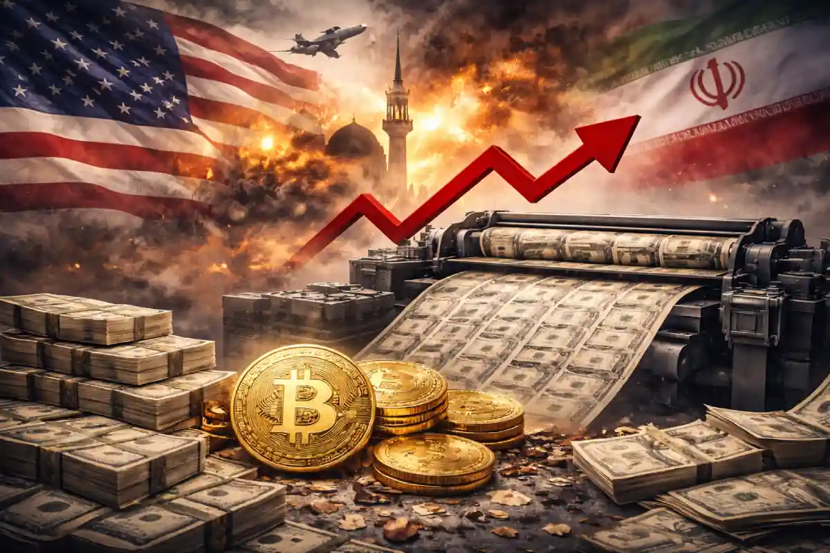 Hayes: Wojna z Iranem wymusi druk dolarów? „To sygnał do kupna Bitcoina”