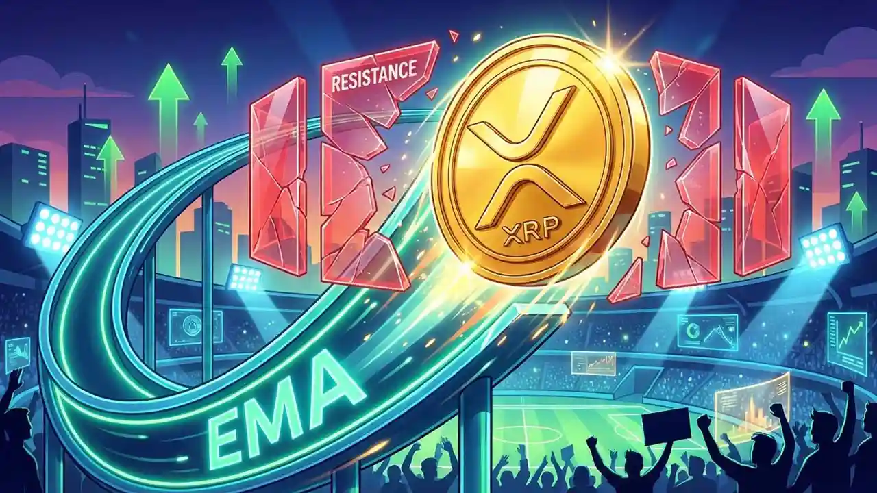 Cena XRP rośnie, a 200-dniowa średnia krocząca (EMA) utrzymuje się przed potencjalnym wzrostem o 60%