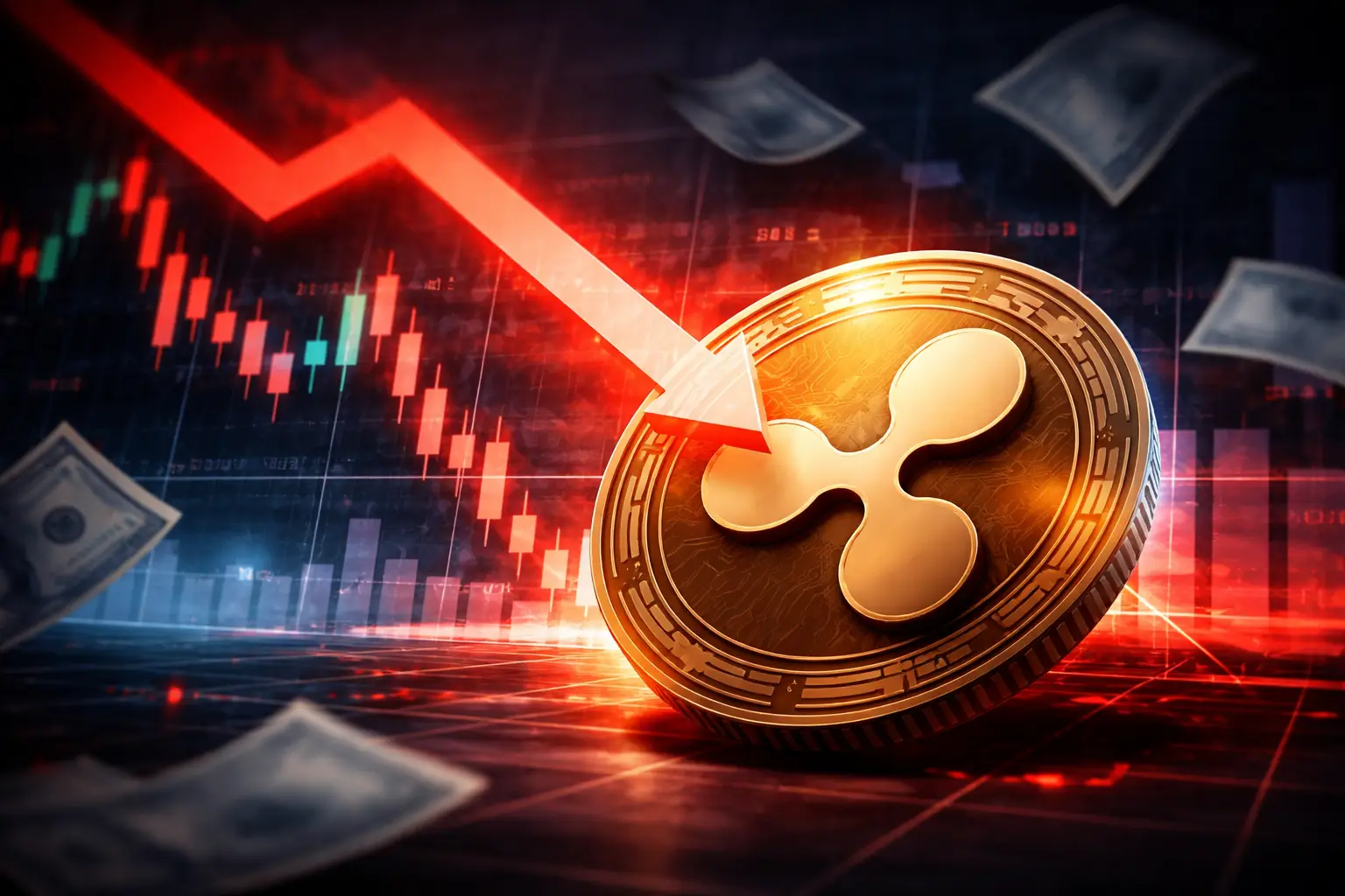Ripple ETF na plusie, ale coś tu nie gra. XRP traci impet