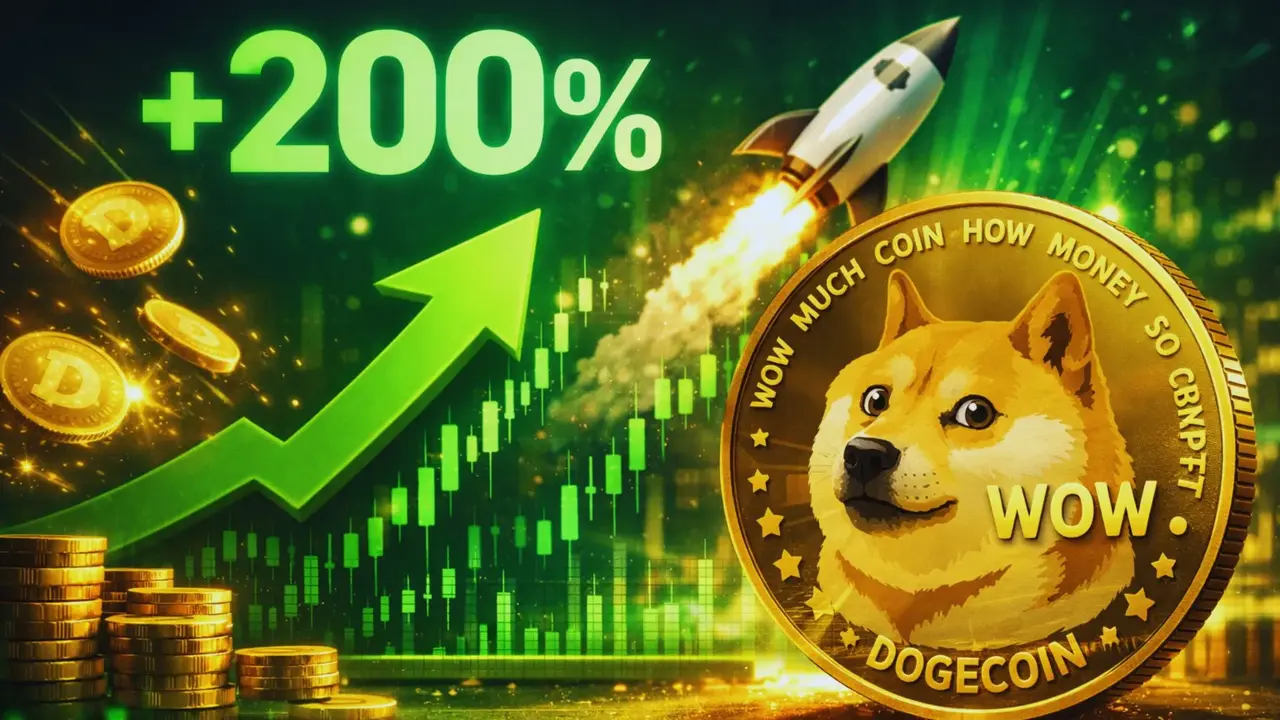 Pod tym względem Dogecoin dorównuje XRP i SOL. jeżeli historia się powtórzy, może odbić o ponad 200%