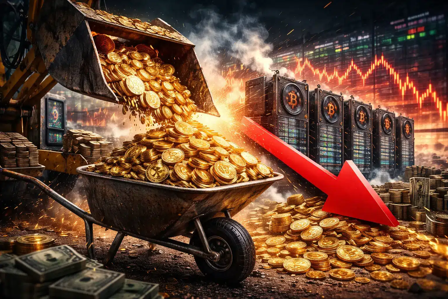 Górnicy sprzedają Bitcoina na potęgę! W I kwartale więcej niż w całym 2025 roku