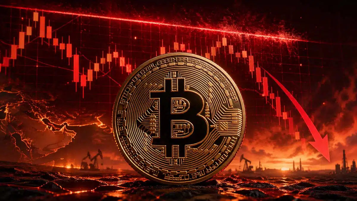 Cena Bitcoina spada poniżej 12-tygodniowego maksimum po tym, jak wzrost napędzany sytuacją w Iranie napotkał opór na poziomie 79 400 USD 