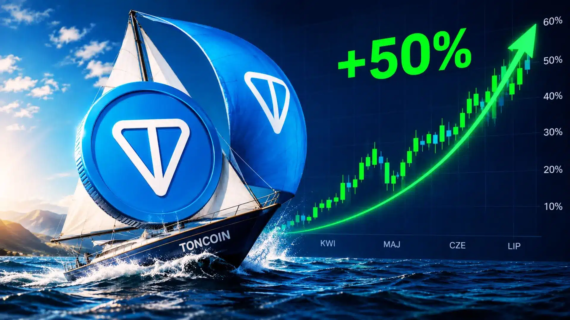 Toncoin neutralizuje ogromne zagrożenie i dalej rośnie o ponad 50%. Teraz tylko w górę?