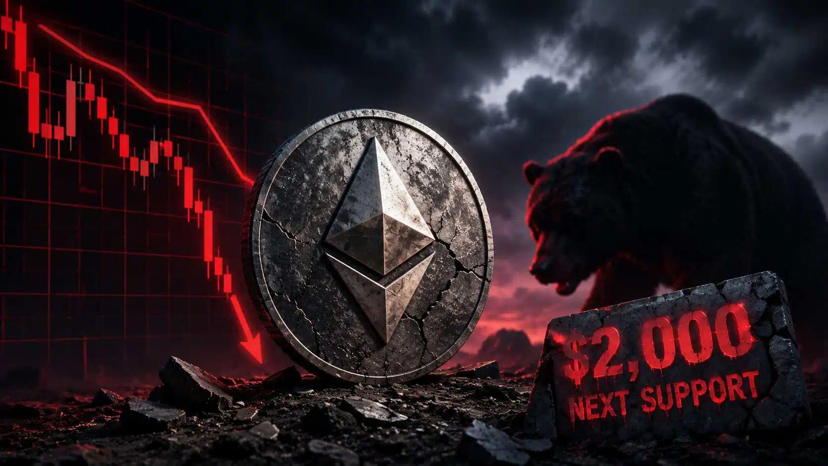 Ethereum w fatalnym położeniu? Nastroje traderów najgorsze od bessy z 2023 roku