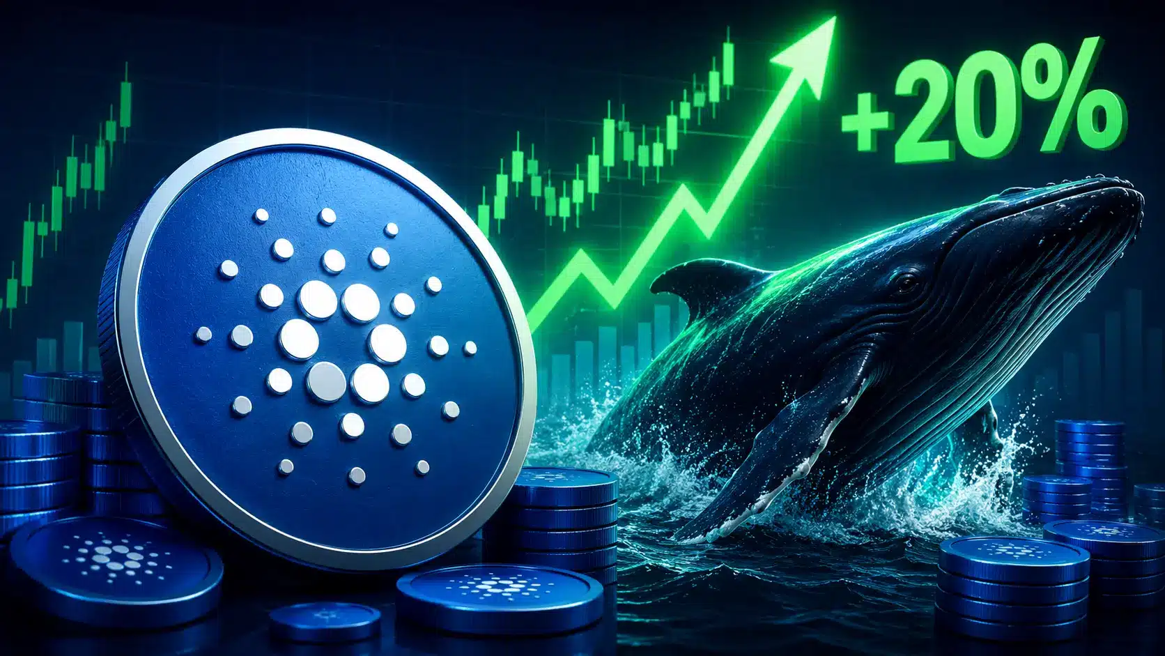 Kurs Cardano rośnie o ponad 20%, a wieloryby akumulują. Powrót do TOP 10?