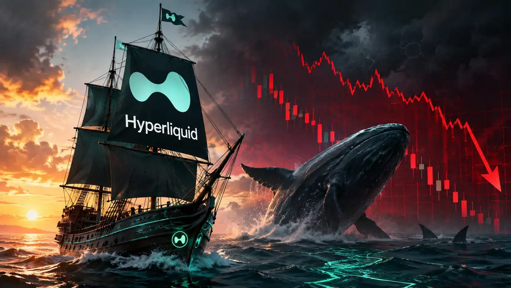 Wieloryb kontynuuje ogromną wyprzedaż Hyperliquid. Kurs HYPE na krawędzi. Co dalej?
