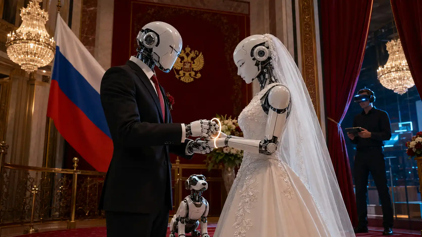 Takie rzeczy tylko w Rosji. Humanoidalne roboty wzięły ślub