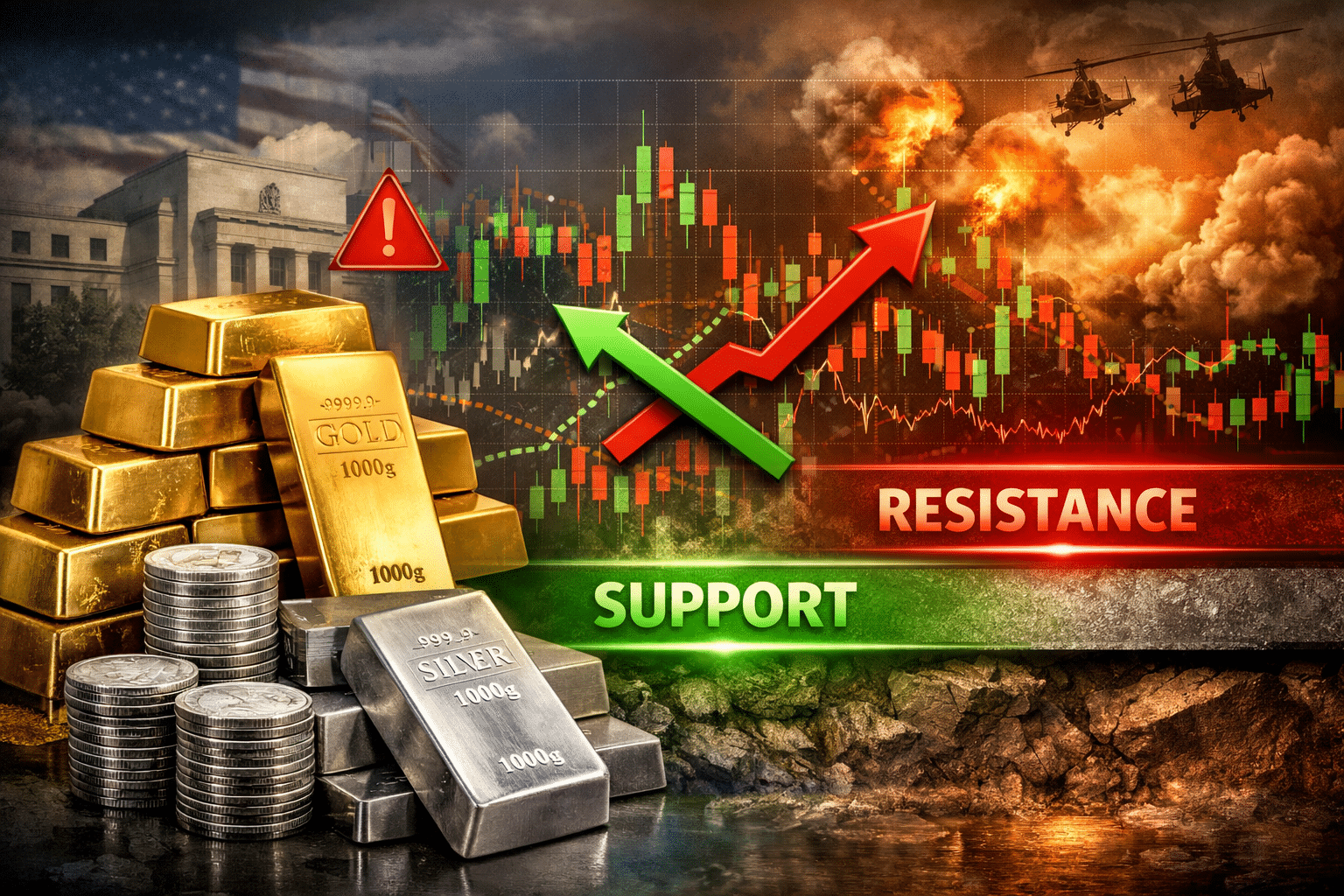 Złoto i srebro po tygodniu skrajnej zmienności: rynek broni trendu, ale stawia twarde warunki