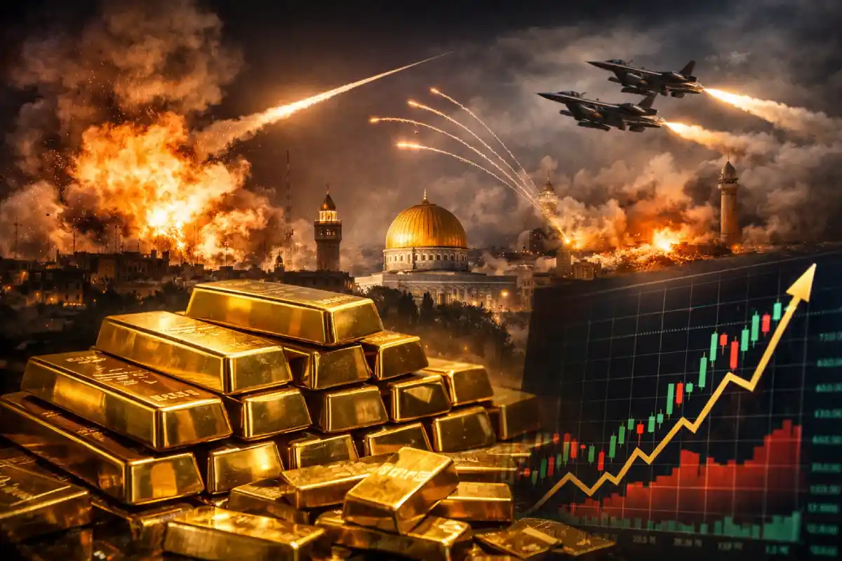 Złoto wystrzeliło po ataku USA i Izraela na Iran. 6000 dolarów coraz bliżej?