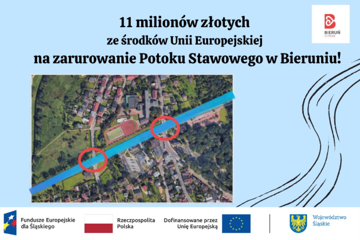Bieruń: Potok Stawowy pójdzie w rury. Największa inwestycja w 2026 roku
