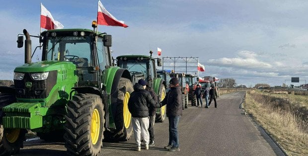 Protest rolników na Mazowszu. Strajk m.in. przy węźle Wiskitki