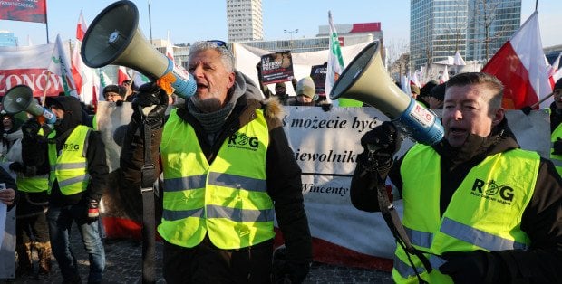 Tysiące rolników protestuje w Warszawie w sprawie umowy z Mercosurem