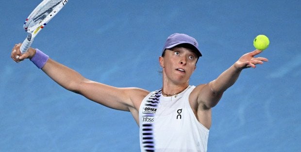 Iga Świątek w 1/8 finału Australian Open w Melbourne. Wygrała z Anną Kalinską