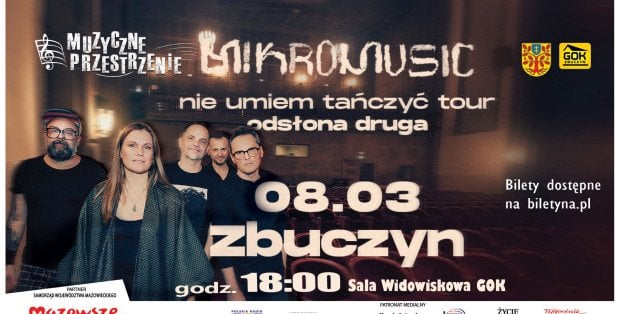 Zespół Mikromusic w cyklu „Muzyczne Przestrzenie” w Gminnym Ośrodku Kultury w Zbuczynie