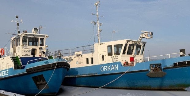 Lodołamacze na Zbiorniku Włocławskim. Cztery statki dopłynęły do Płocka