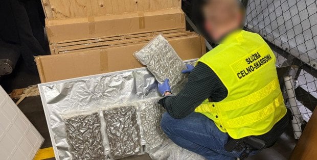 Prawie 90 kg narkotyków w przesyłce z panelami LED. Akcja służb na Lotnisku Chopina