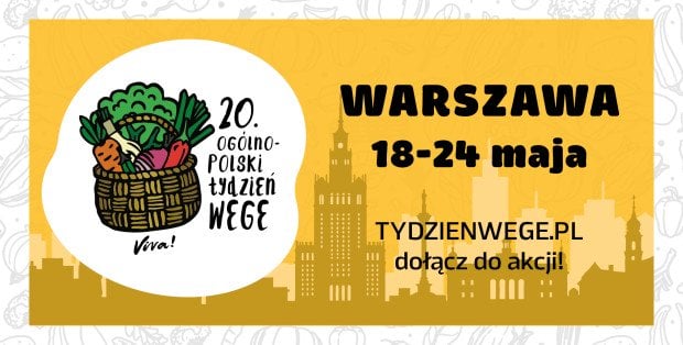 Już po raz 20. zapraszamy na największe i najstarsze w Polsce wydarzenie promujące kuchnię roślinną i zdrowy styl życia – Ogólnopolski Tydzień Wege.