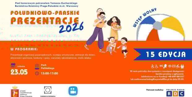 Czas na wielkie sąsiedzkie święto! W sobotę, 23 maja, Park Polińskiego wypełni się muzyką, sportowymi emocjami i energią lokalnych organizacji. Jubileuszowa, 15. edycja Południowo-Praskich Prezentacji to wydarzenie, którego nie może przegapić żaden mieszkaniec dzielnicy.