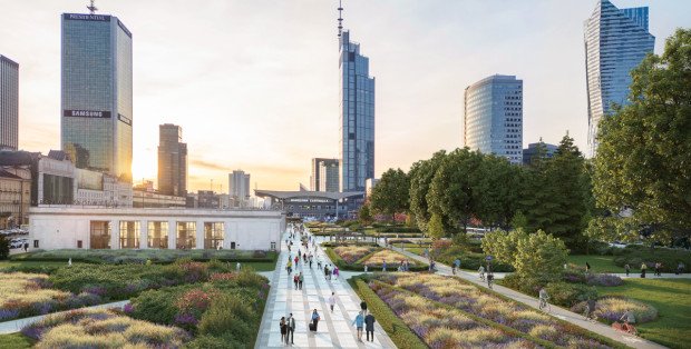 Roślinność w miejscu betonu. Zielony pasaż powstanie w centrum Warszawy