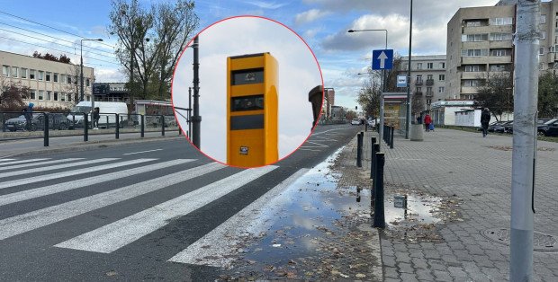 Nowy fotoradar montowany w Warszawie. Jest przenoszony z innego miejsca