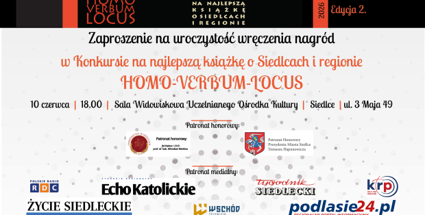 II edycja Konkursu na najlepszą książkę o Siedlcach i regionie HOMO – VERBUM – LOCUS