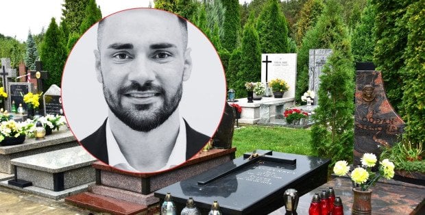 Spłonął grób Łukasza Litewki. Kłęby dymu nad cmentarzem w Sosnowcu