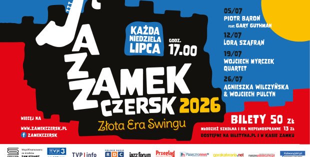 JazZamek Czersk 2026 – cztery niedziele ze swingiem w sercu Mazowsza