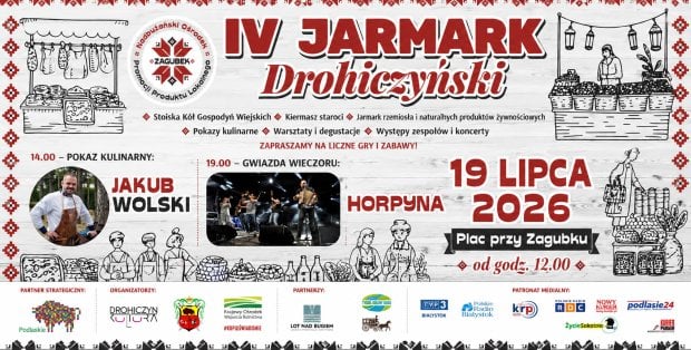 Już w niedzielę, 19 lipca 2026 r., w Drohiczynie, Historycznej Stolicy Podlasia, odbędzie się IV Jarmark Drohiczyński.