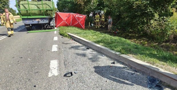 Tragiczny wypadek na DK 60. Zginął kierowca osobówki