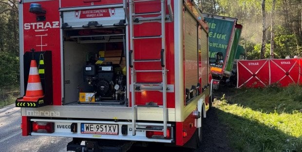Śmiertelny wypadek pod Wyszkowem. DK 62 zablokowana