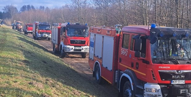 Wybuch na Lubelszczyźnie. Strażacy zabezpieczają krater