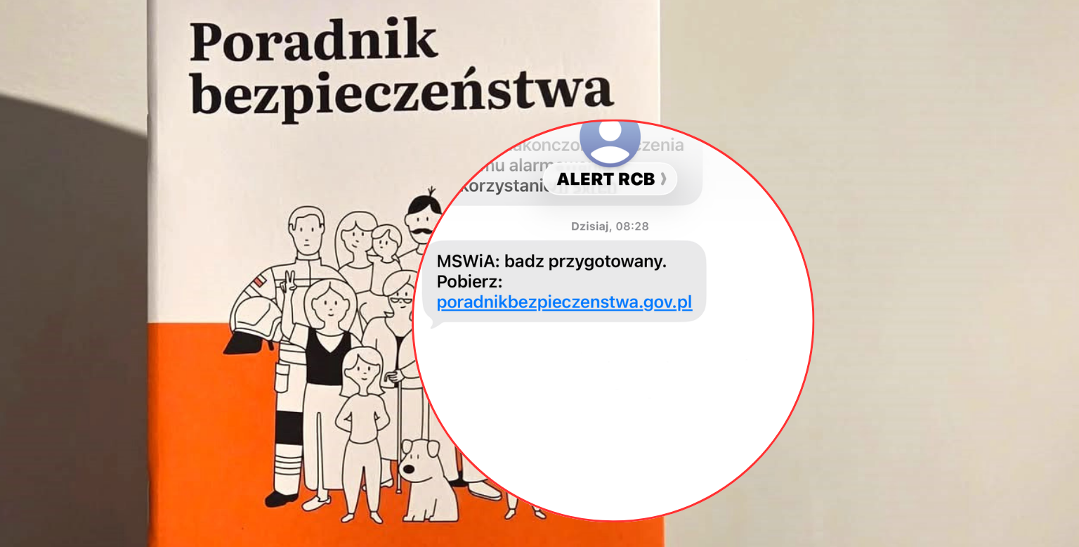 Alert RCB z "poradnikiem bezpieczeństwa". Problemy z otwarciem linku
