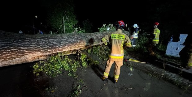 500 interwencji straży pożarnej na Mazowszu z powodu burzy. Są ranni