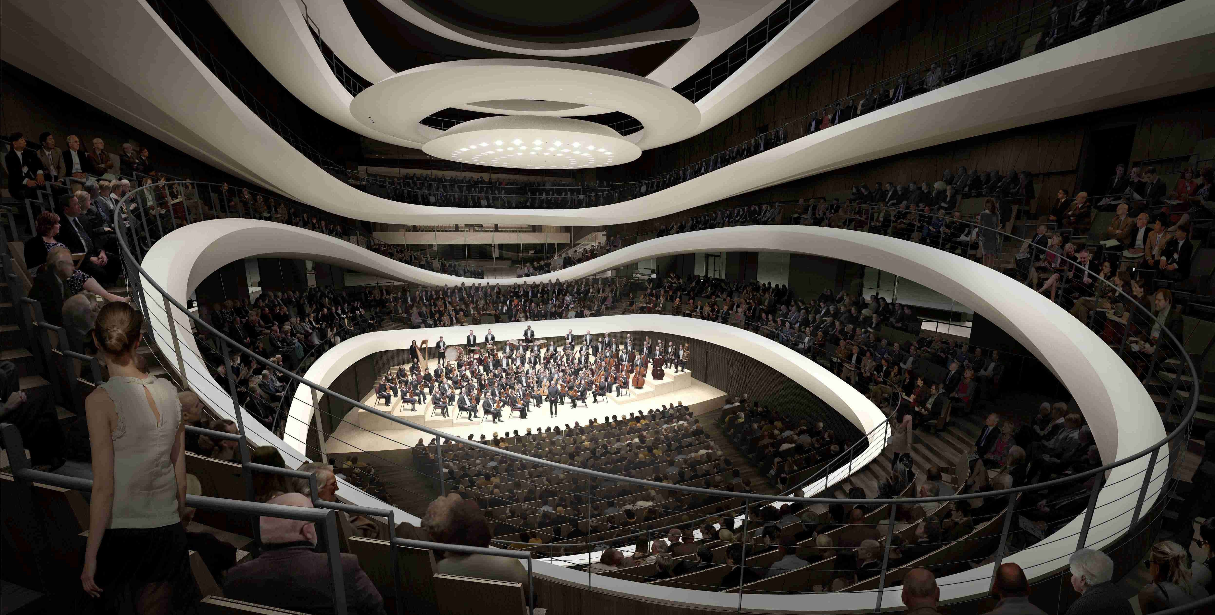 Sala koncertowa Sinfonii Varsovii coraz bliżej. Wizualizacje robią wrażenie, jest istotny krok