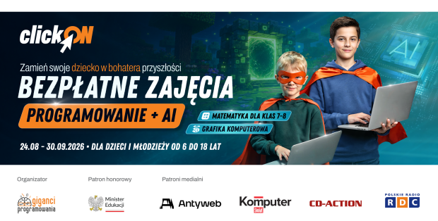 Jak przygotować dziecko do zawodów, których jeszcze nie znamy? Rusza kolejna edycja bezpłatnych warsztatów clickON