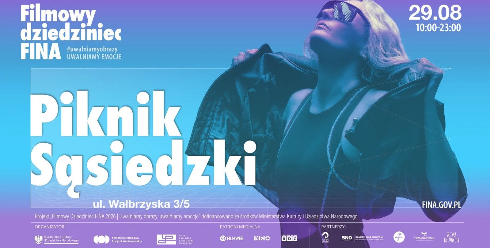 Piknik Sąsiedzki na pożegnanie wakacji wypełnią atrakcje. W programie warsztaty, pokazy filmowe, silent disco