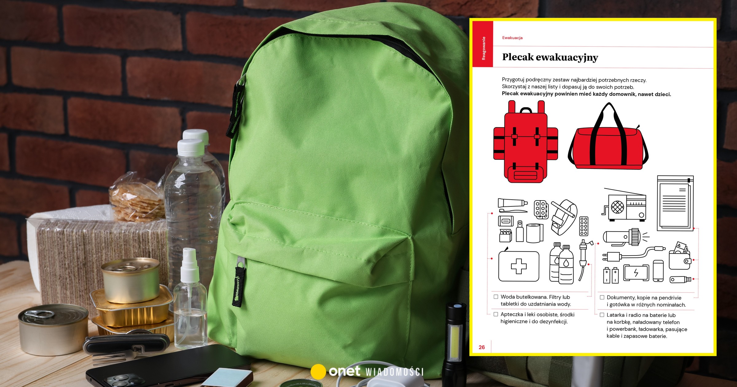 Polacy o plecaku ewakuacyjnym. Wyniki badania zaskakują