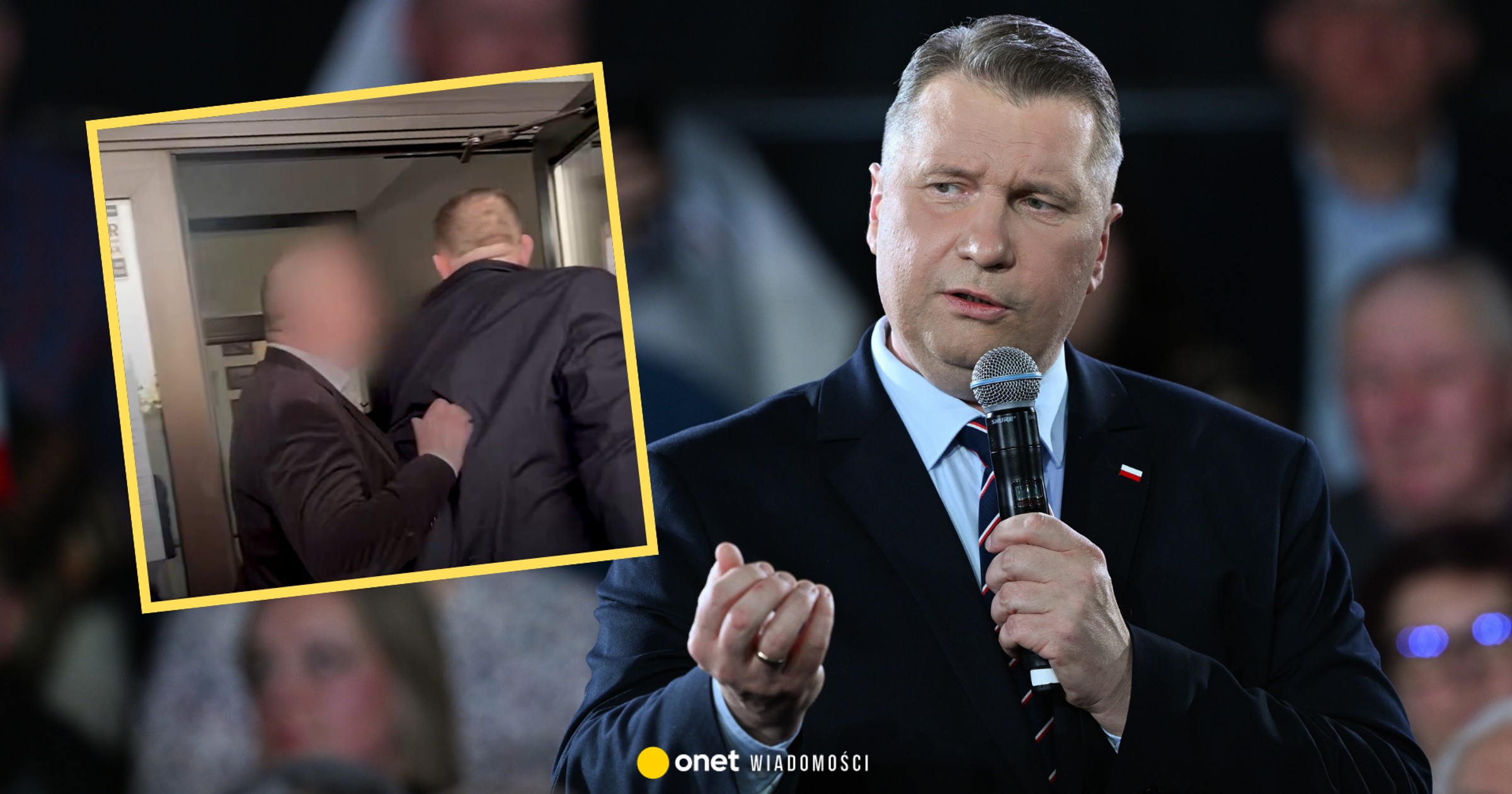 Awantura przed spotkaniem z Smerfem Poetą. Ochroniarz blokował europosła. „Nie wpuszczę”