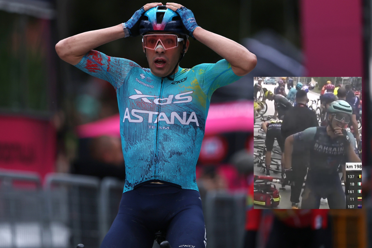 Koszmarny wypadek na Giro d’Italia. Urazy głowy, liczne złamania