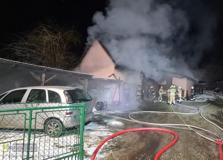 Pożar budynku gospodarczego w Czchowie