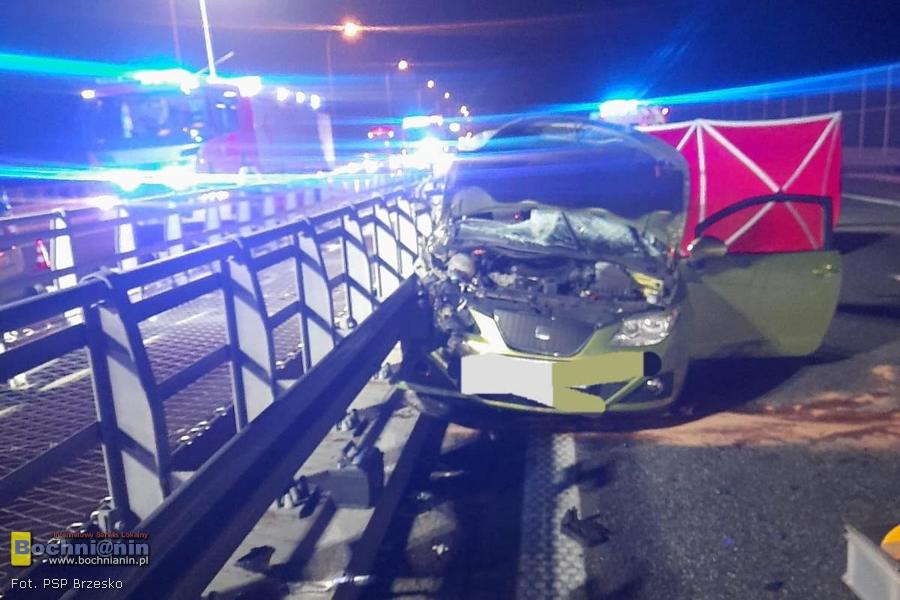 Poważny wypadek na A4 między Brzeskiem a Tarnowem. Lądował śmigłowiec LPR