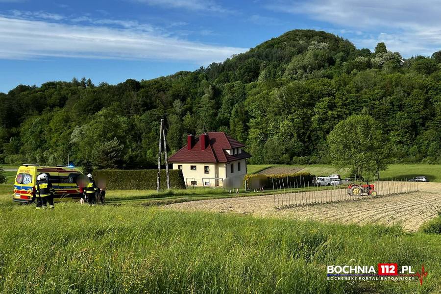 Poważny wypadek podczas prac polowych w Rajbrocie