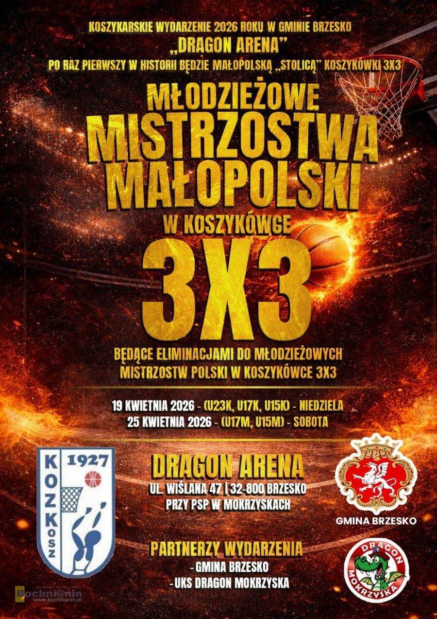 Brzesko. Przed nami Młodzieżowe Mistrzostwa Małopolski w Koszykówce 3×3 – ZAPOWIEDŹ