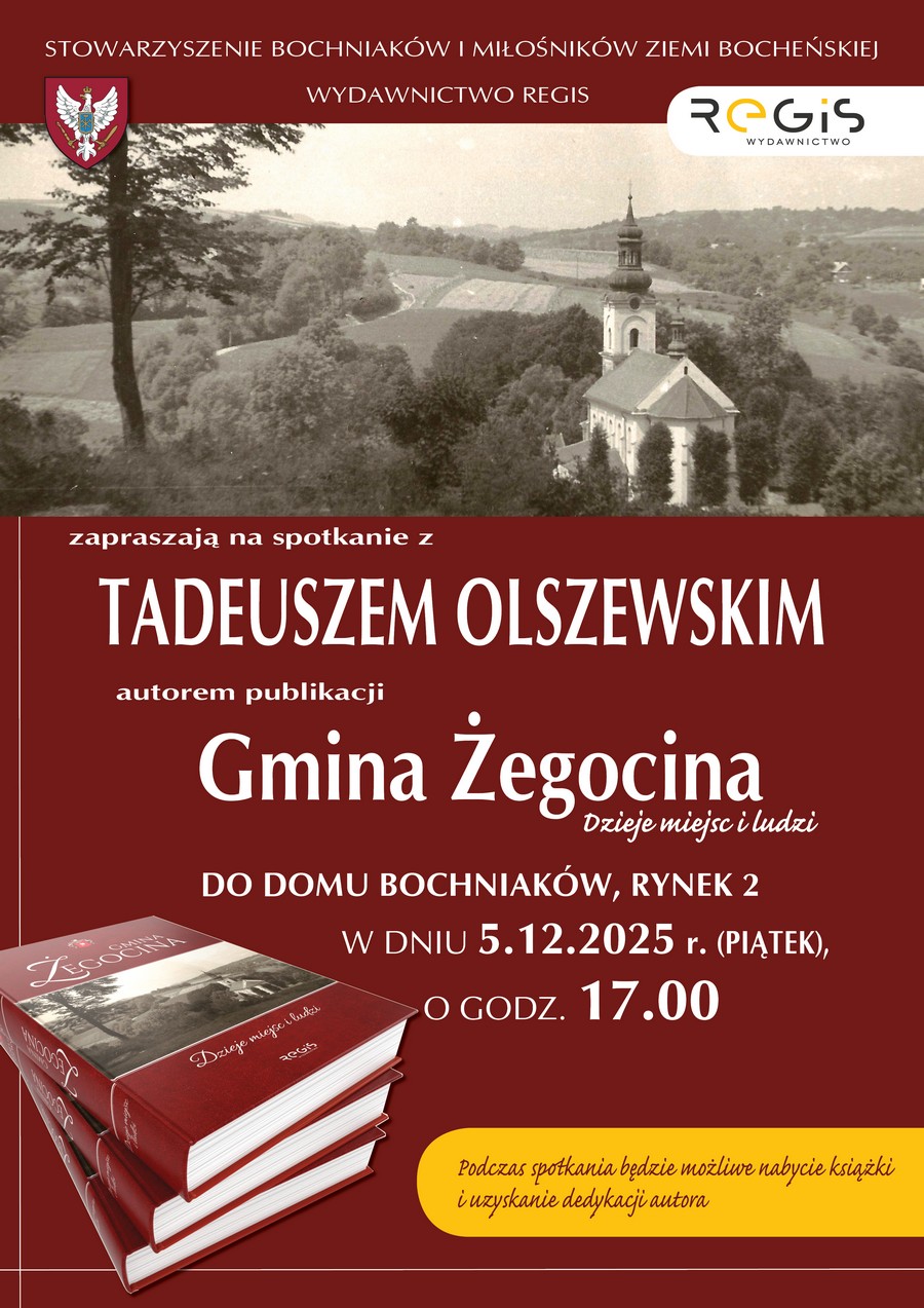 Dom Bochniaków. W piątek spotkanie autorskie z Tadeuszem Olszewskim